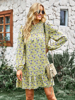YESFASHION Women Clothing 2023 Spring And Autumn Floral Dress