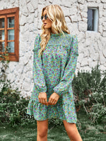 YESFASHION Women Clothing 2023 Spring And Autumn Floral Dress