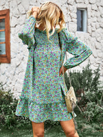 YESFASHION Women Clothing 2023 Spring And Autumn Floral Dress