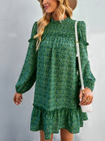 YESFASHION Women Clothing 2023 Spring And Autumn Floral Dress