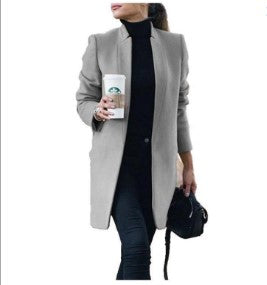 YESFASHION Long Sleeve Jacket Women Plush Cardigan Coats