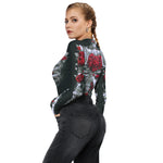 YESFASHION Halloween Skeleton Bodysuit Dress Up Zip Tops