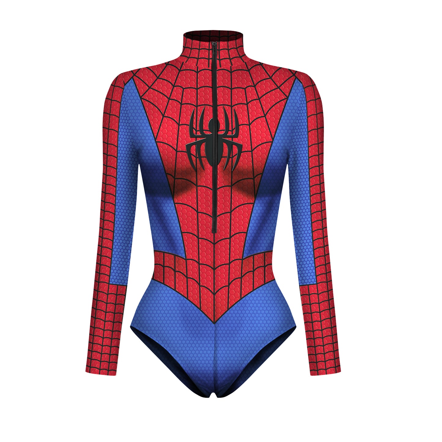 Halloween Skull Digital Print Ladies Zip Tight Long Sleeve Jumpsuit Leggings Button Open