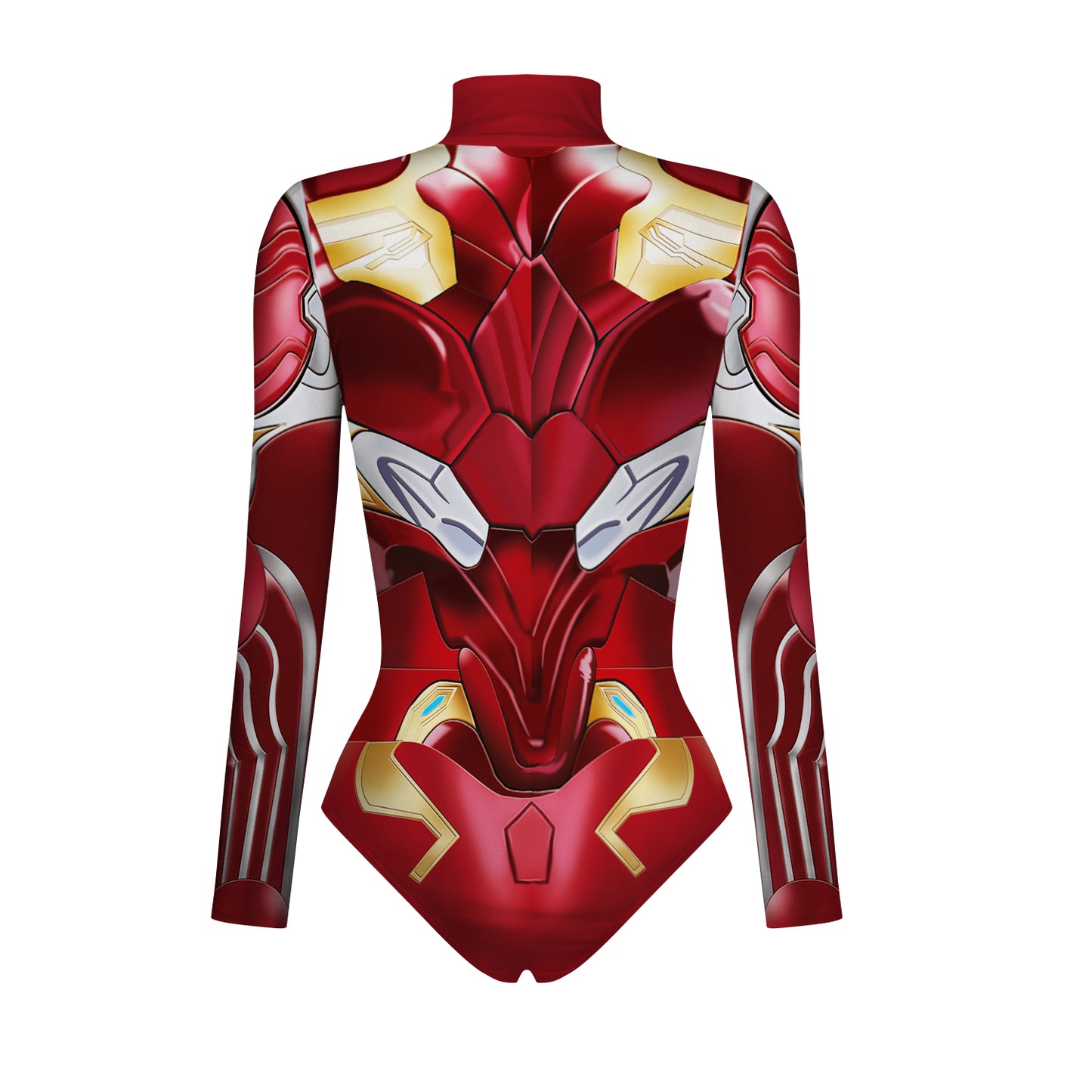 Halloween Skull Digital Print Ladies Zip Tight Long Sleeve Jumpsuit Leggings Button Open