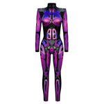 Halloween Armor Digital Printing Cosplay Clothing Women Autumn Cosplay Jumpsuit