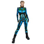 Halloween Armor Digital Printing Cosplay Clothing Women Autumn Cosplay Jumpsuit