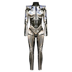 Halloween Armor Digital Printing Cosplay Clothing Women Autumn Cosplay Jumpsuit