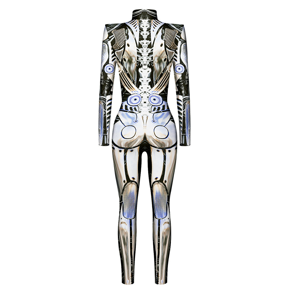 Halloween Armor Digital Printing Cosplay Clothing Women Autumn Cosplay Jumpsuit