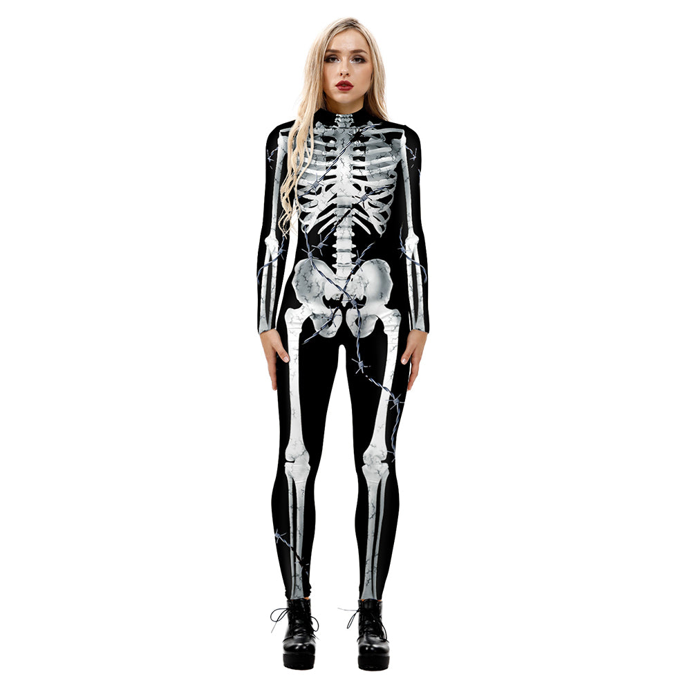 YESFASHION Halloween Digital Print Cos Cosplayer Jumpsuit