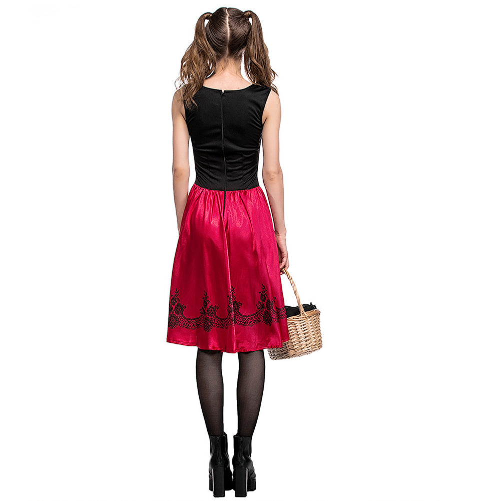 YESFASHION Halloween Little Red Riding Hood Costume Adult Cosplay