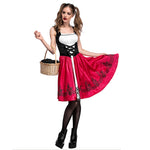 YESFASHION Halloween Little Red Riding Hood Costume Adult Cosplay
