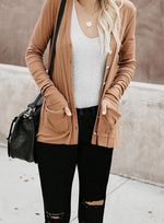 YESFASHION Women Rib Button Knit Long Sleeve Cardigan Sweaters