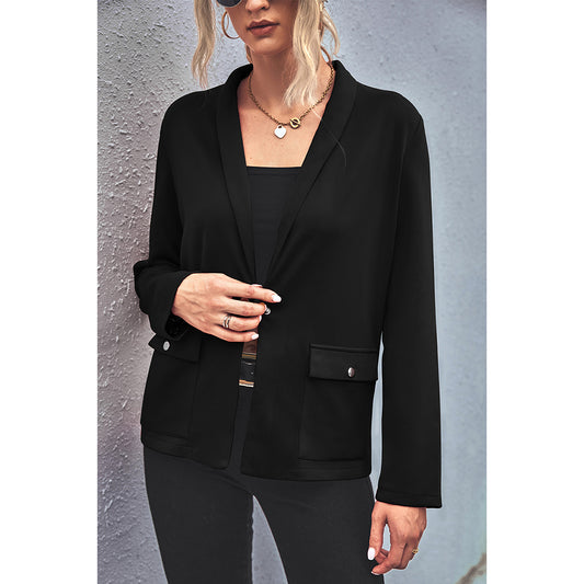 YESFASHION Hot Selling Temperament Square Pocket Blazer Sweaters