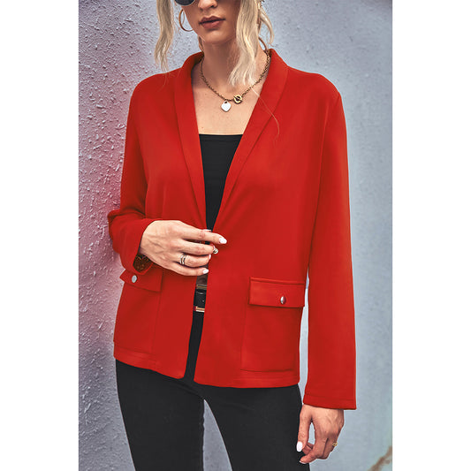 YESFASHION Hot Selling Temperament Square Pocket Blazer Sweaters