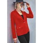YESFASHION Hot Selling Temperament Square Pocket Blazer Sweaters