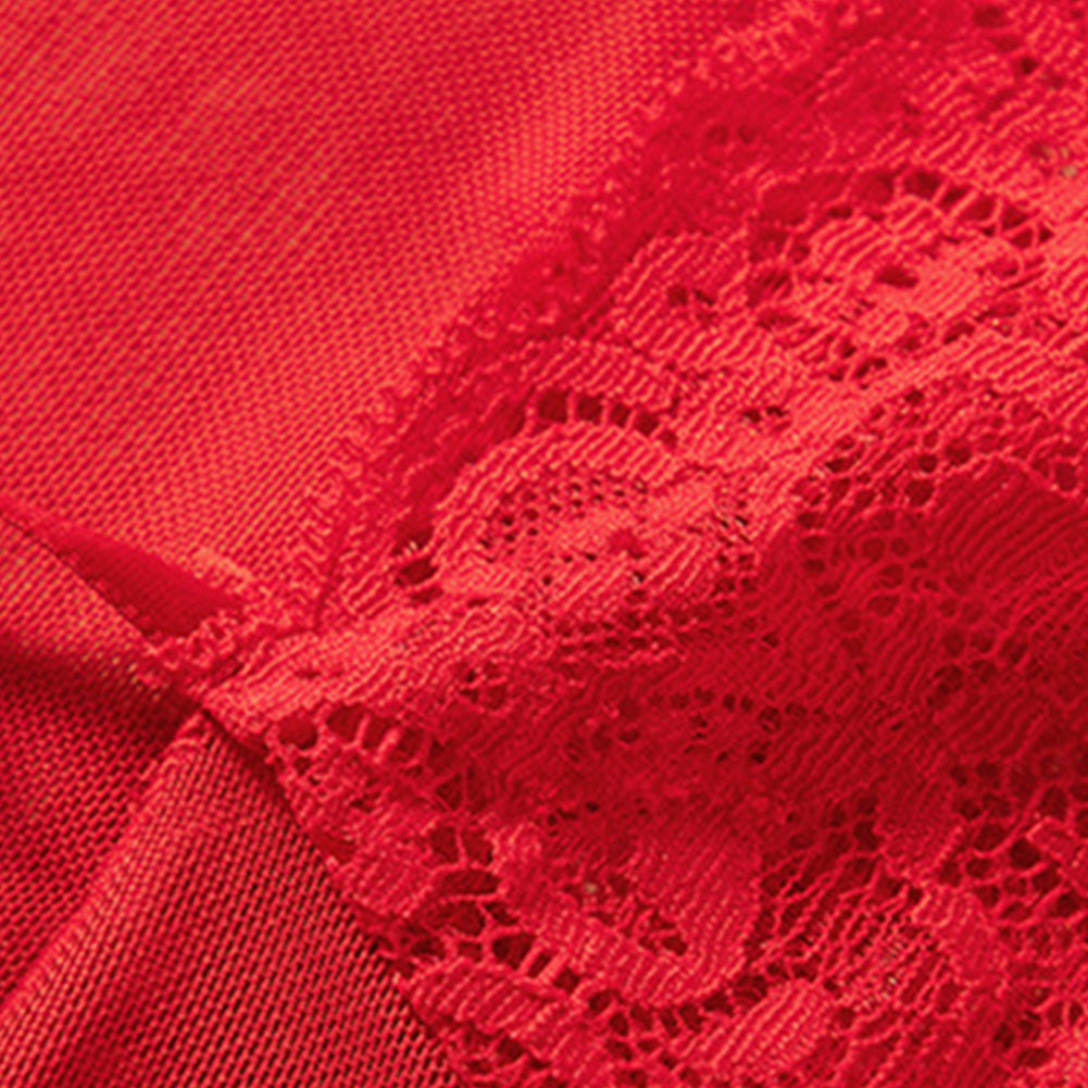 YESFASHION Sexy Lingerie Transparent Mesh Lace Cardigan Short Skirt