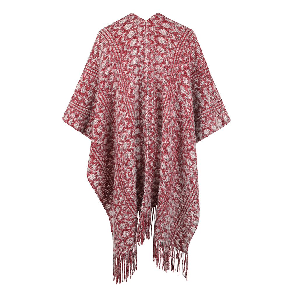 YESFASHION Knit Tassel Cape Cape Sweaters Women Cardigan