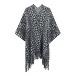 YESFASHION Knit Tassel Cape Cape Sweaters Women Cardigan