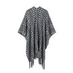 YESFASHION Knit Tassel Cape Cape Sweaters Women Cardigan