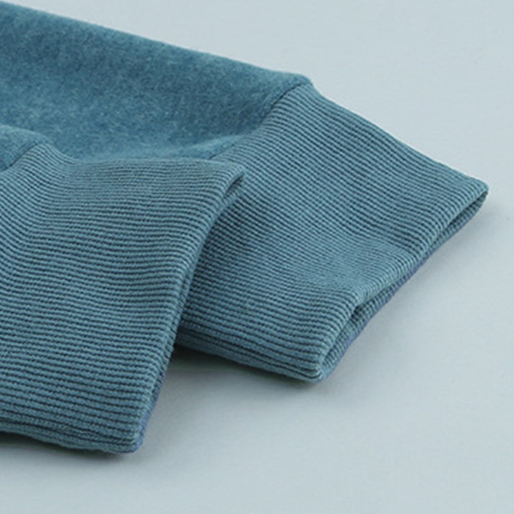 YESFASHION Women New Round Neck Long Sleeve Contrast Sweaters