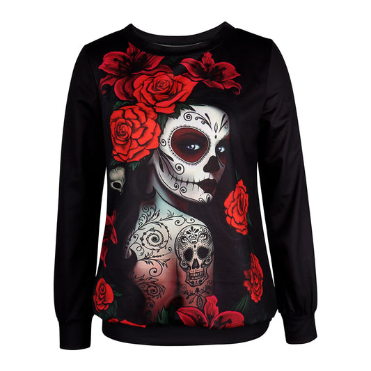 YESFASHION Halloween Slouchy Oversized Long-sleeve Sweatshirts