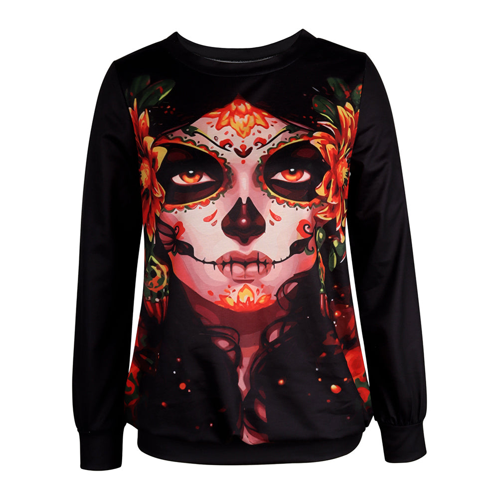 YESFASHION Halloween Slouchy Oversized Long-sleeve Sweatshirts