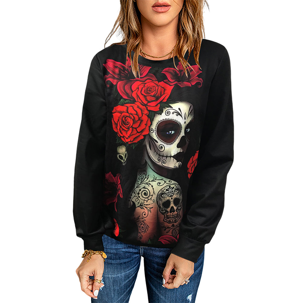 YESFASHION Halloween Slouchy Oversized Long-sleeve Sweatshirts