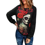 YESFASHION Halloween Slouchy Oversized Long-sleeve Sweatshirts