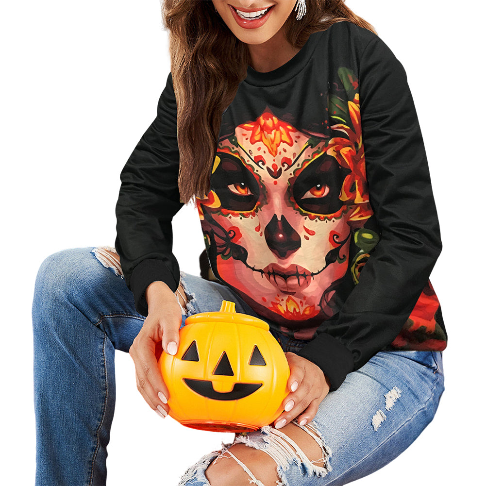 YESFASHION Halloween Slouchy Oversized Long-sleeve Sweatshirts