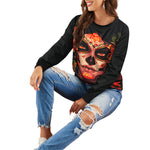 YESFASHION Halloween Slouchy Oversized Long-sleeve Sweatshirts