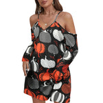 YESFASHION Halloween Women V-neck Loose Slip Dress