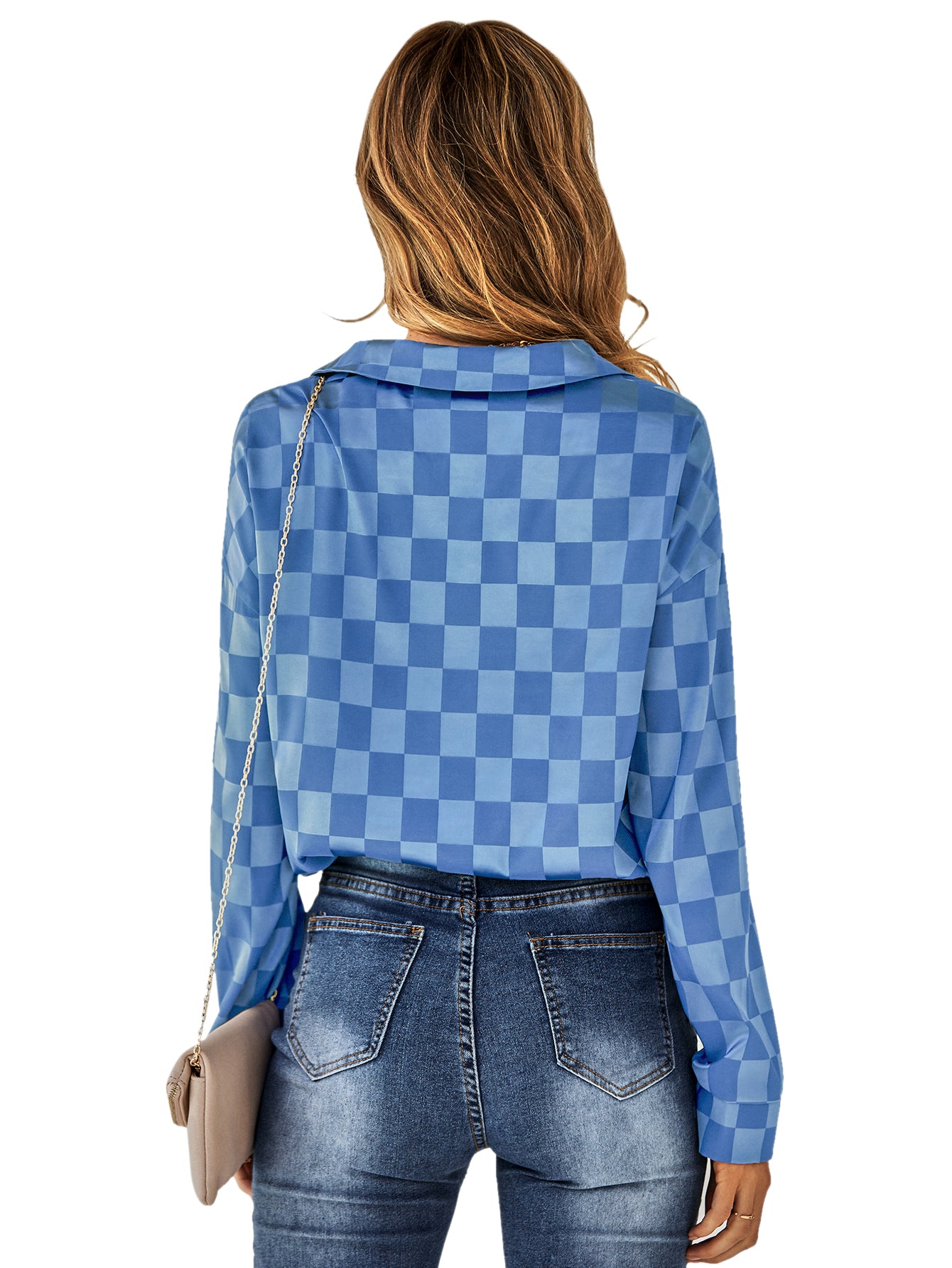 YESFASHION Cardigan Casual Check Jacquard Shirts