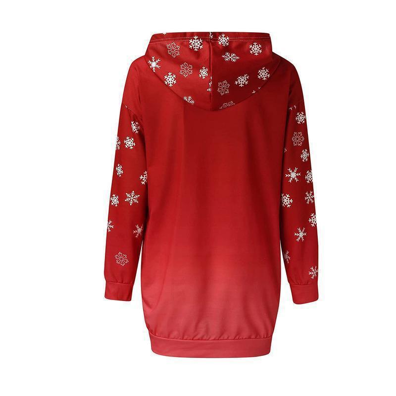 YESFASHION Christmas Printed Hooded Sweatshirts