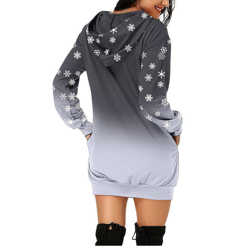 YESFASHION Christmas Printed Hooded Sweatshirts