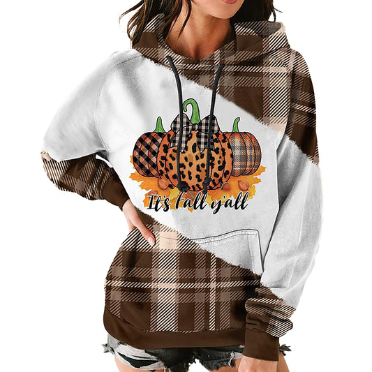 YESFASHION Women Loose Hooded Long Sleeve Sweatshirts