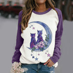 YESFASHION Women Casual Loose Long Sleeve Top T-shirt