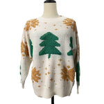 YESFASHION Women Crew Neck Pullover Christmas Sweaters