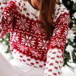 YESFASHION Christmas Elk Pullover Sweater Tops