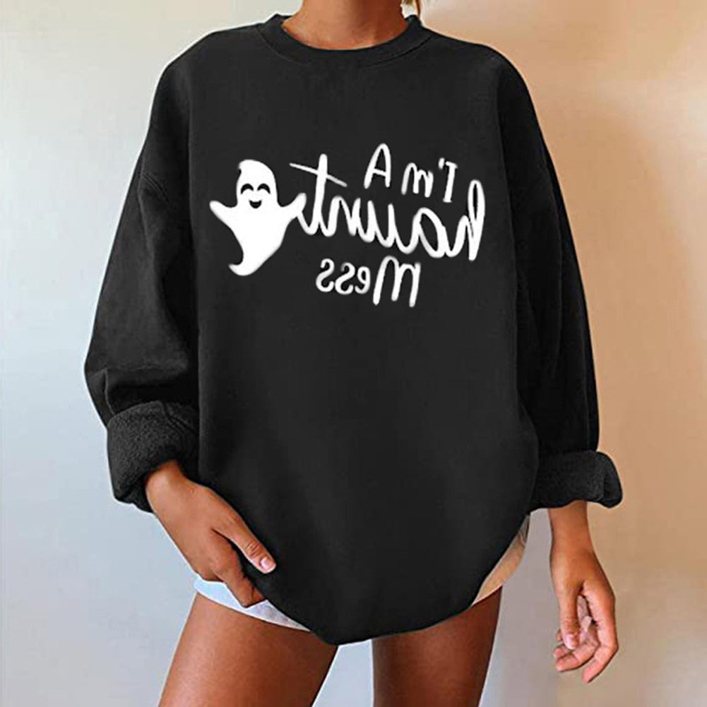 YESFASHION Halloween-themed Print Sweatshirts