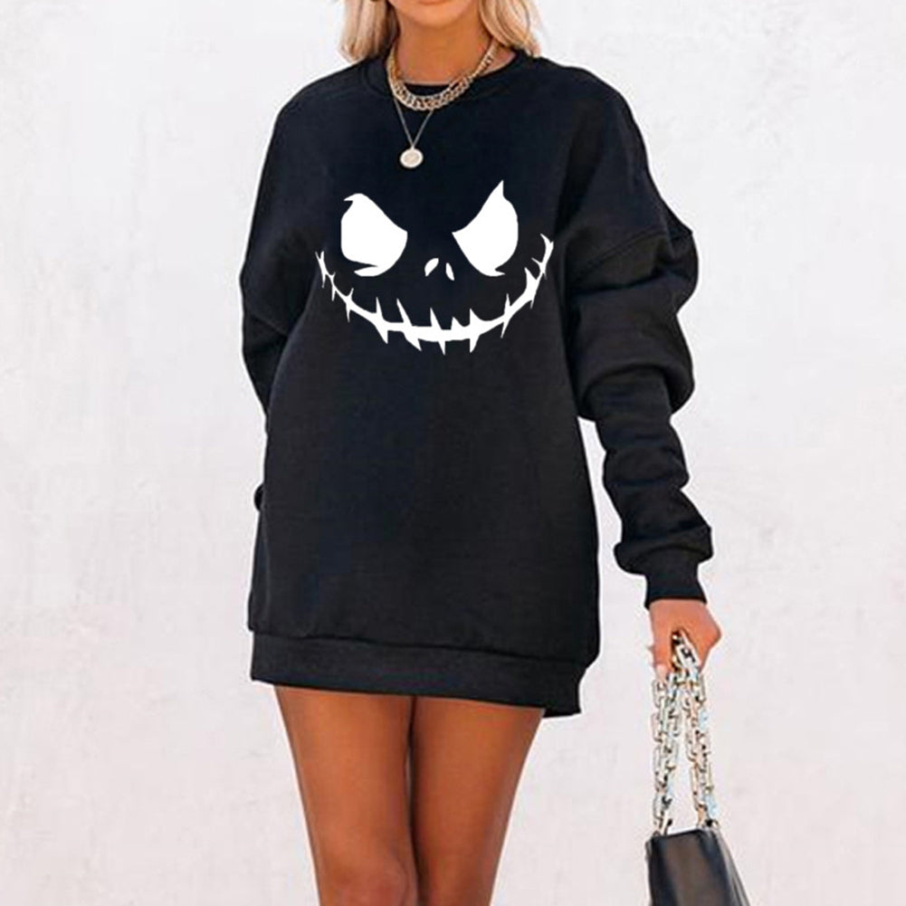 YESFASHION Halloween-themed Print Sweatshirts