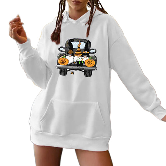 YESFASHION Halloween Print Hoodie Sweatshirts