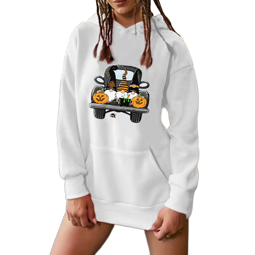 YESFASHION Halloween Print Hoodie Sweatshirts