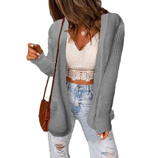 YESFASHION Women Loose Oversized Pocket Sweaters Jacket