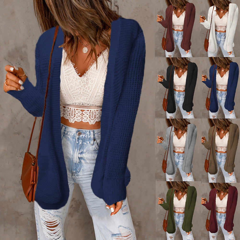 YESFASHION Women Loose Oversized Pocket Sweaters Jacket