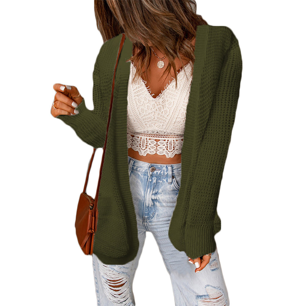 YESFASHION Women Loose Oversized Pocket Sweaters Jacket