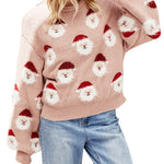 YESFASHION 88% Polyester 7% Acrylic 5% Nylon Santa Claus Sweaters