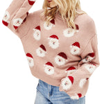YESFASHION 88% Polyester 7% Acrylic 5% Nylon Santa Claus Sweaters