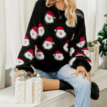 YESFASHION 88% Polyester 7% Acrylic 5% Nylon Santa Claus Sweaters