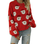 YESFASHION 88% Polyester 7% Acrylic 5% Nylon Santa Claus Sweaters