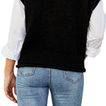 YESFASHION Layered Crew Neck Sleeveless Sweaters